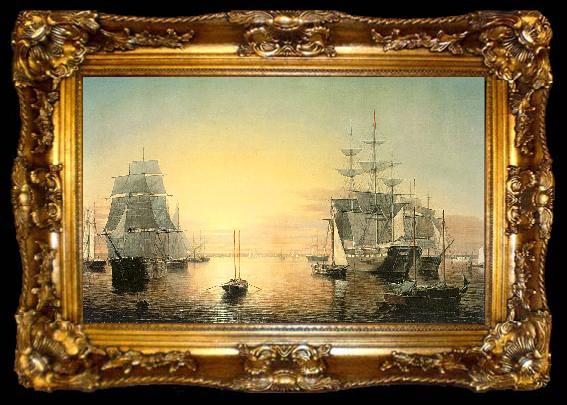 framed  Fitz Hugh Lane Boston Harbor, ta009-2